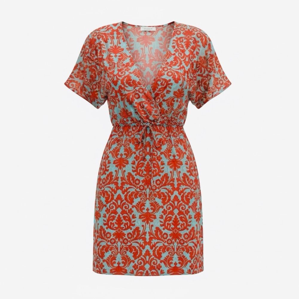 TOMMY BAHAMA Bathing Suit Vibrant Feminine Sheer Coverup Dress | Size L